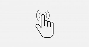 Hand touch. Click icon animation with optional luma matte. Alpha Luma Matte included. 4k video