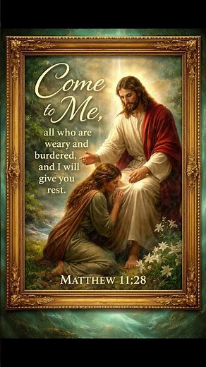 Come to Me… and Find Rest 🙏✨ (Powerful Bible Verse – Matthew 11:28)