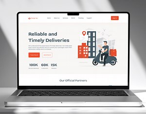 Courier Service Website Landing Page - Ilias Miah ✪