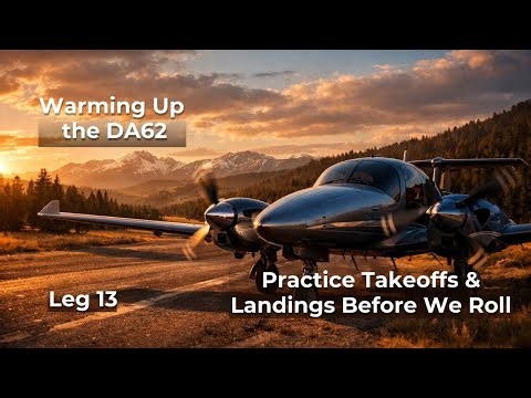 Warming Up the DA62 — Practice Takeoffs & Landings Before We Roll ✈️