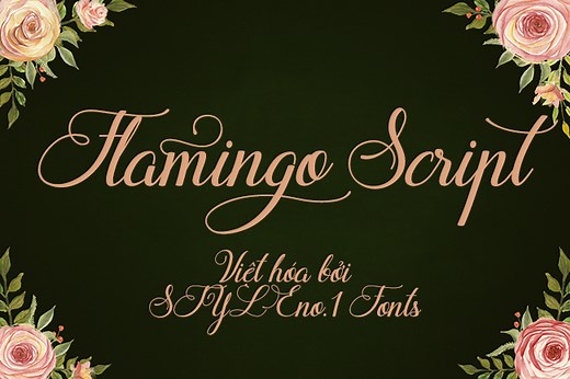 [Miễn phí] SVN-Flamingo Script - Việt hóa - STYLEno.1 Fonts