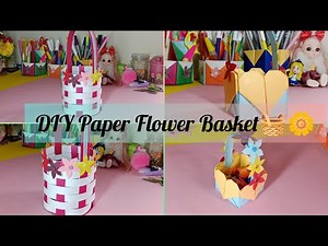 2 Easy Paper Flower Basket Ideas 🌸 | Beautiful DIY Gift & Decor Crafts