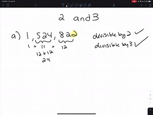 SOLVED:The operation of division is used in divisibility tests. A divisibility test allows us to determine whether a given number is divisible (without remainder) by another number. An integer is divisible by 6 if it is divisible by both 2 and 3, and not otherwise. Show that (a) 1,524,822 is divisible by 6 and (b) 2,873,590 is not divisible by 6