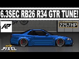 Pixel Car Racer | 2250HP RB26 R34 GTR Drag Tune | 6.3 Second 1/4Mile!