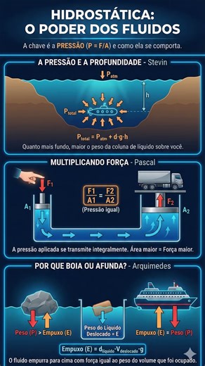Estática dos fluidos #shorts