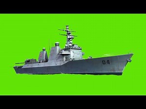 U.S. Military Green Screen Navy Ship 4K