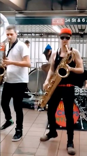 LEO P with Lucky Chops their subway busking day
