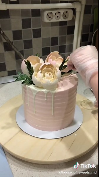 Decorating a Beautiful Pink Cake with Fondant Designs