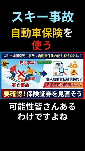 30 million yen compensation for a skiing accident!? Is it true that car insurance can be used? #s...