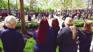 Ohio State nurses and staff perform flash mob in celebration of National Nurses Week
