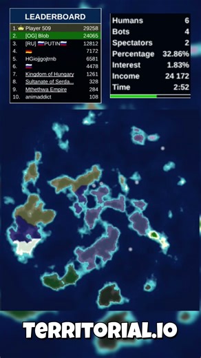 Territorial IO Timelapse | 15x | Island Kingdom