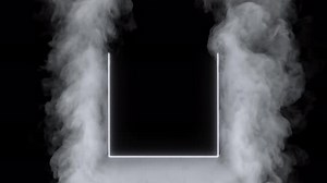 Neon Rectangle Border With Smoke