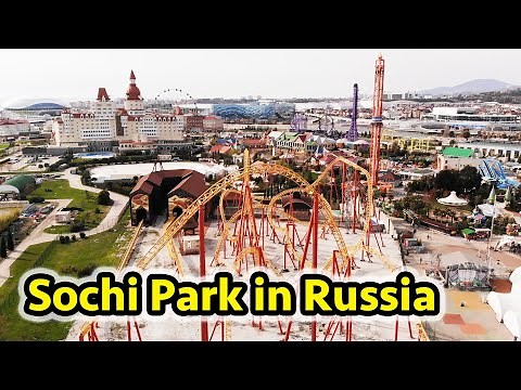 Extreme amusement park Sochi Park in Russia