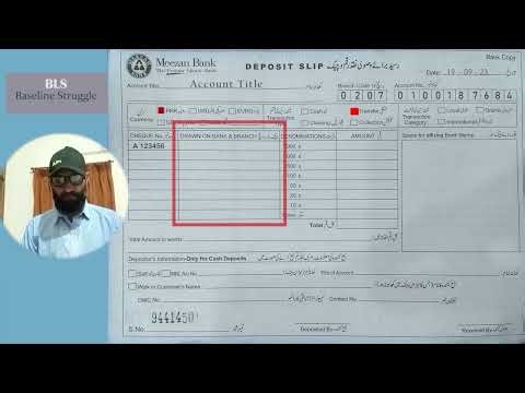 How to fill out Meezan Bank Deposit Slip For Cheque Transfer or Cheque Clearing | Baseline Struggle