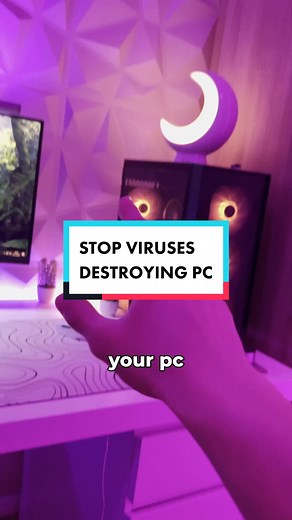 Stop viruses DESTROYING your pc! ⛔️ #techtok #tech #setup #pcsetup #gamingsetups #viruses #antivirus
