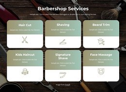 Haircut, beard, and shave services - CSS Template by Nicepage