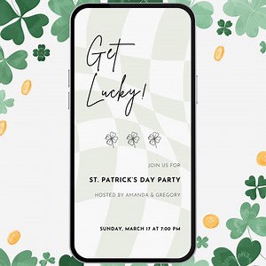St. Patrick Day Video Invitation Phone Invite Paddy Irish Pub Party Evite Canva Template Editable Digital S47 - Etsy Australia