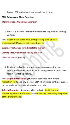 HSS12 Botany; Biotechnology: Principles and process, Part7 #importantquestion #biotechnolgy #botany
