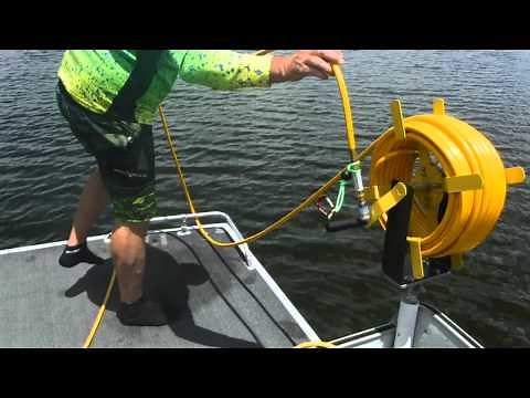 How to set up your 12 volt powered Gator Gill Hookah Diving System.