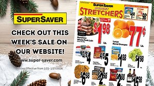 🚨Fresh savings are here at Super Saver! 🍴Boneless Whole Pork Loin, $1.98 per pound. 🍴Large Navel Oranges, 77¢ per pound. 🍴Ole South Country Sausage, 2 for $4. ➡️Hurry in, these prices are valid 1/21-1/27/2026. 🛍️See the full ad here: https://www.super-saver.com/weekly-ad | Super Saver Foods