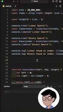 👉 Binary Search vs Linear Search: Qual é mais rápido em 10 milhões de itens? #javascript