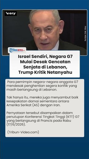 Polemik Memanas! Israel Hadapi Tekanan Baru dari G7, Trump Turut Melontarkan Kritik Keras