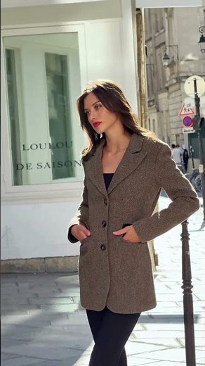 @gaalaparis Victoire Blazer Coat | Structured Elegance in Upcycled Wool ✨| Gaâla #autumncoats