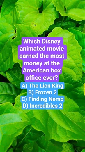 Which Disney animated movie earned the most money at the American box office ever?