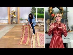 Home Reflections Geometric Woven Rug on QVC