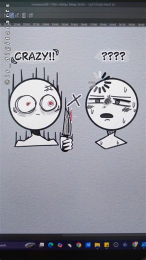 Manga Expressions: Crazy!! VS ??? 🔪 #digitalart #shorts #drawing #art #digitaldrawing