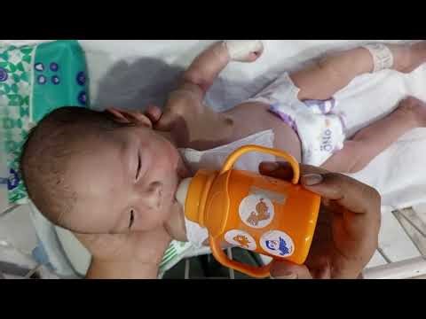 Newborn Baby ENNS First Trial Bottle Feeding 🍼 | NICU Care & Initial Assessment Step by Step