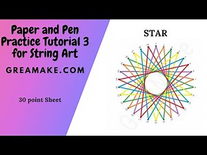 String Art Practice Paper Pen STAR Patterns Math STEM Activity Tutorial 3