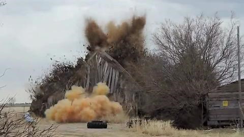 Barn Transformed into Toothpicks!