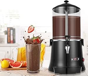 YUCHENGTECH 10L Commercial Hot Chocolate Maker Machine Commercial Chocolate Heating and Mixing Machine Hot Chocolate Dispenser Warmer for Heating Chocolate Coffee Milk Tea CE Certification 110V (10L)