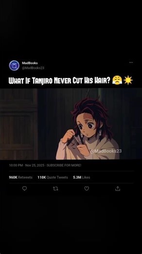 What If Tanjiro Never Cut His Hair? 😤☀️| Demon Slayer| Kimetsu no Yaiba| Anime Tanjiro