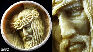 Jesus Christ - Italian Cheese Carving 12h of Work Sculpture made on commission. If you want your own personalized sculpture, contact me. MUSIC BY : Dd Ruggito dell'Anima | Valeriano Fatica