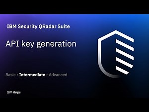 IBM Security QRadar Suite: API key generation
