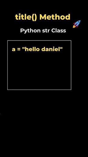 3. title() method in String class | Python #coding #datascience