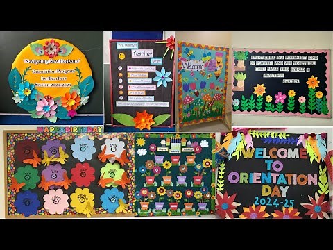 Board decoration ideas for School/Notice board decoration ideas/Soft board design/Paper crafts ideas