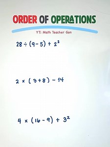 Order of Operations! #mathtrick #mathshortcuts #mathchallenge #basicmath #mathematics #MathTutor #teachergon #mathreview #PEMDAS #orderofoperations | Ako si Teacher Gon
