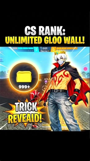UNLIMITED GLOO WALL TRICKS IN CS RANK 😱 #freefire #rachitgamiing_100k #shorts