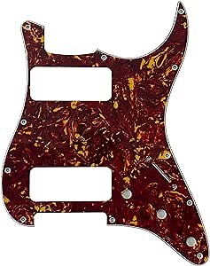 Pickguard Guitar Parts For Fender Stratocaster Strat P90 2 Pickup (4 Ply Red Tortoise)