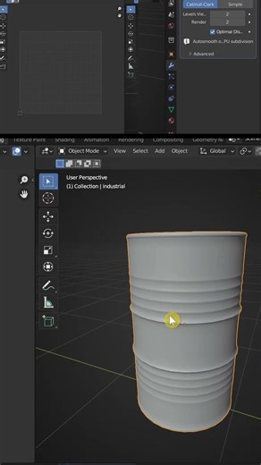 Pt 9 Modelado de Barril en Blender