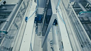 Solar panel manufacturing factory. Automated Solar Panel Production Line. 4k .3