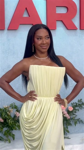 Kenya Moore’s new Face! She wore a $2,490 #StellaMcCartney gown at #WhyDidIGetMarried2 premiere.