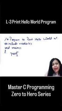 Print "Hello World" in C Programming language