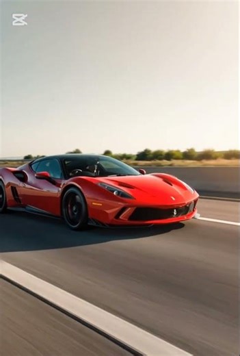 Ferrari speeding in a highway