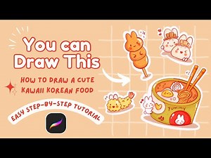 How to Draw a Cute Kawaii Korean Food 🍜✨| Easy Step-by-Step Drawing | Beginner-Friendly Tutorial ✨