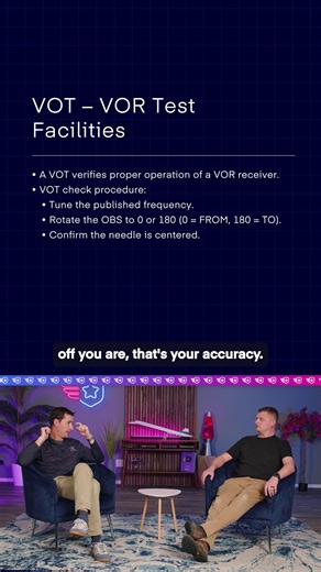 Pilot Institute Airplanes on Instagram: "Understanding VOR Testing Requirements 🎥 PPL Checkride Prep: Navigation Part 2 — Watch the full episode here 👉 https://www.youtube.com/watch?v=dJrlah3ZKMI"