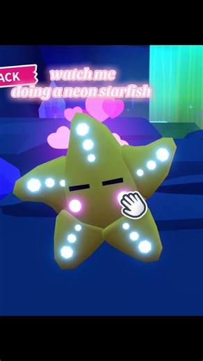 can we talk about how cute he is?⭐️ #roblox #adoptme #neon #starfish #cave